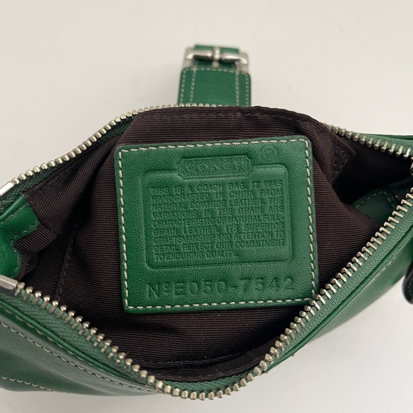 Coach Y2K Demi Hampton Green Leather Mini Hobo Bag Buckle 7542 Vintage 2005 RARE - Picture 9 of 12